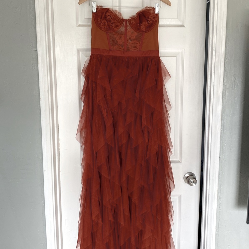 For Love & Lemons Bustier Gown Size M Color Rust